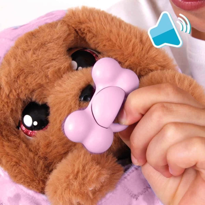 Sesli Baby Paws Yavru Köpek Peluş BAW01000 - Cocker Pembe Çanta