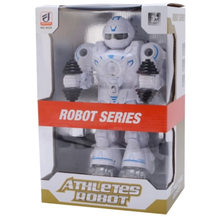 Sesli Ve Işıklı Sporcu Robot - Mavi