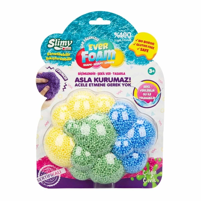 Slimy Ever Foam 3 Renkli Slime - Sarı-Yeşil-Mavi