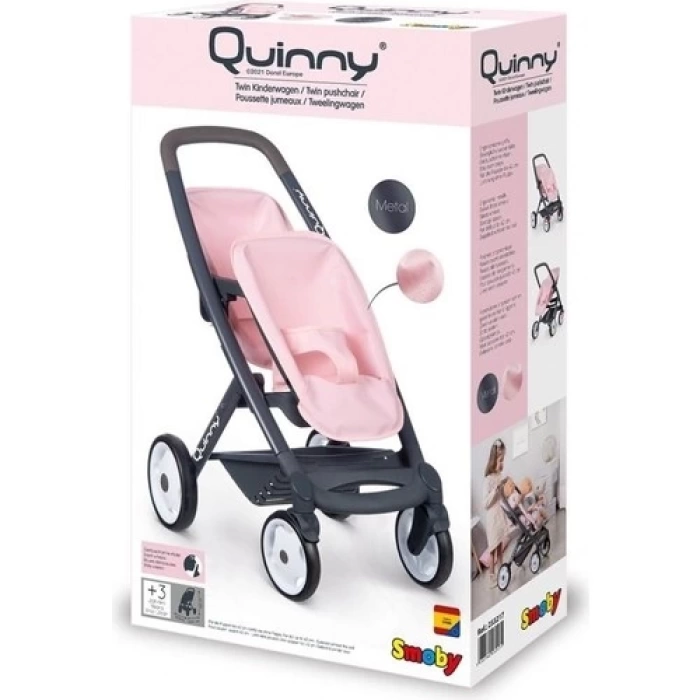 Smoby Maxi-Cosi&Quinny Oyuncak İkiz Bebek Arabası - Pembe 253217