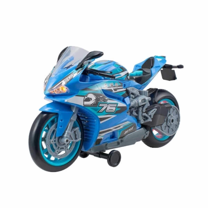 Teamsterz Street Moverz Sesli ve Işıklı Motorize Motosiklet 27 cm. - Mavi