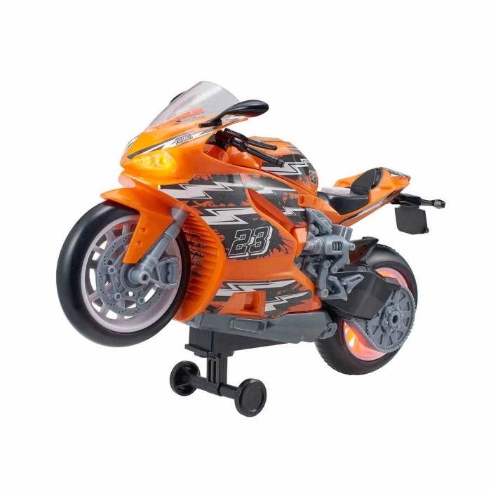 Teamsterz Street Moverz Sesli ve Işıklı Motorize Motosiklet 27 cm. - Turuncu