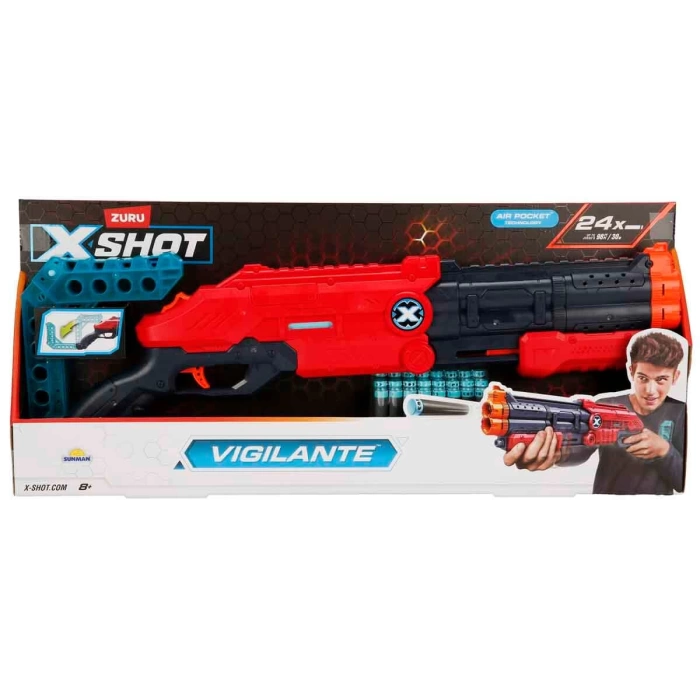 X-Shot Excel Vigilante 24 Mermili Sünger Dart Atan Silah 55 cm