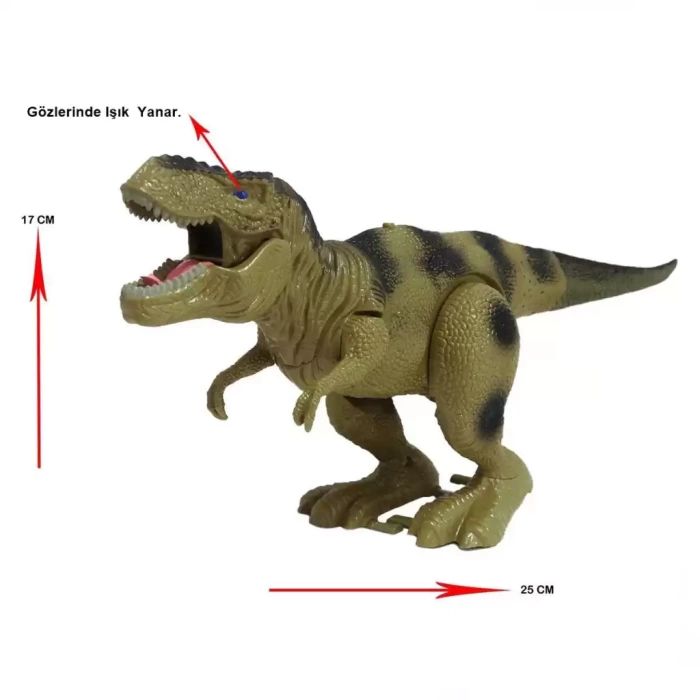 Yürüyen Dinazor Cretaceous Pilli Sesli - Yeşil