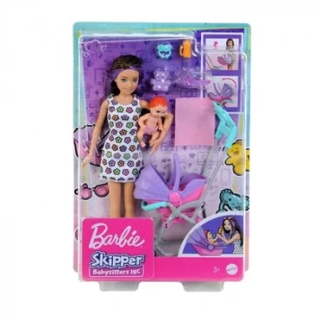 Barbie Bebek Bakıcılığı Oyun Seti - GXT34