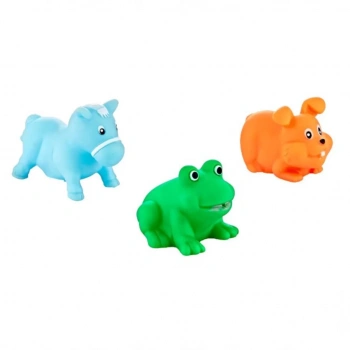 Sevimli 3lü Hayvanlar Vinil Banyo Oyuncakları