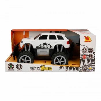 1:18 Uzaktan Kumandalı Jumbo Wheels Usb Şarjlı Araba 26 cm - Beyaz Jeep