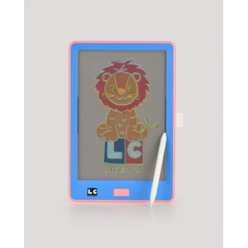 lets be child 10 inch Şeffaf LCD Dijital 4 Adet Çizim Kartlı Tablet- Mavi