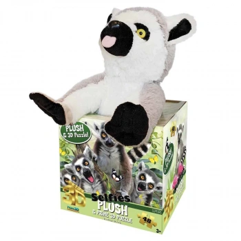 48 Parça 3D Puzzle ve Peluş Lemur