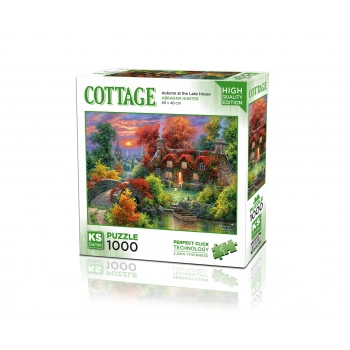 Ks Games Autumn at the Lake House Puzzle - 1000 Parça