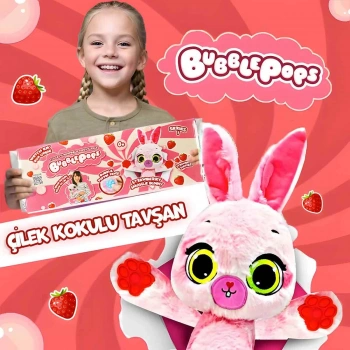 Bubble Pops Kokulu Peluş S1 - Çilek Kokulu Tavşan