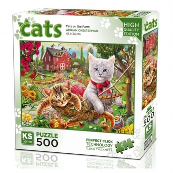 Ks Games Cats on the Farm Puzzle - 500 Parça