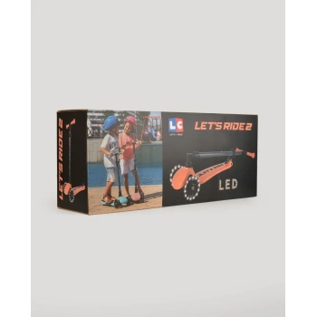 Lets Be Child Lets Ride Two Işıklı Katlanabilir 3 Tekerlekli Scooter Somon - LC-31042