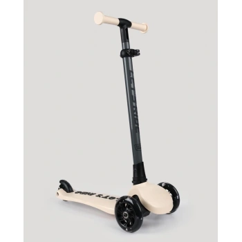 Lets Ride Two Işıklı Katlanabilir 3 Tekerlekli Scooter Bej