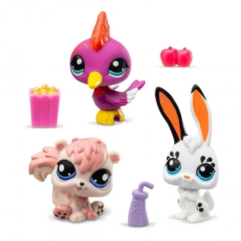 Littlest Pet Shop Minişler 3lü Figür Seti S2 - Tavsan-Ağaçkakan-Sincap