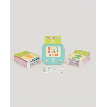 Öğretici Türkçe-İngilizce Konuşan Flash Kartlar-Mavi LC-31050