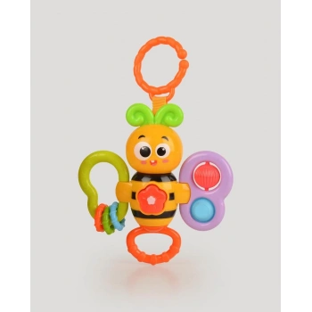 Sesli Müzikli ve Işıklı Çok Fonksiyonlu Sevimli Arı Diş Kaşıyıcı Çıngırak - LC-31004