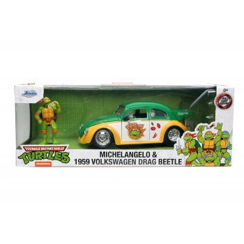 Jada Ninja Turtles Michelangelo 1959 Volkswagen Drag Beetle - 253285002