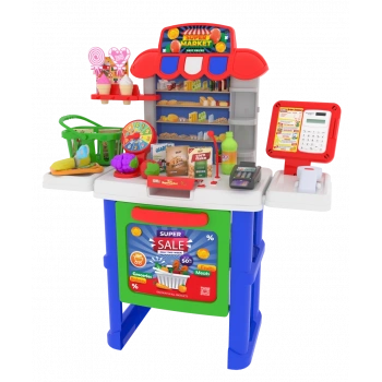 Supermarket Cashier Set with Fruit Mix (78cm)