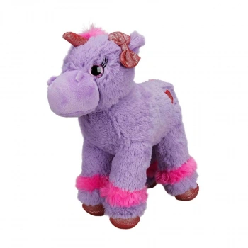Unicorn Renkli Peluş At 28 cm. - Mor
