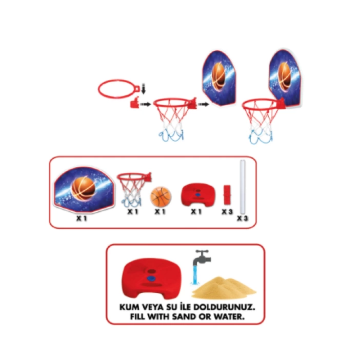 Ayaklı Basketbol Set