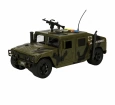 Sesli ve Işıklı Askeri Hummer Jeep - Yeşil