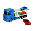 1:24 Maxx Wheels Sesli ve Işıklı 2 Katlı Transporter Tır 44 cm. - Mavi Tır