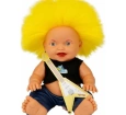 Punk Nil Bebek 23 cm. 20050 - Sarı Kirpi Saç - Gülen Yüz