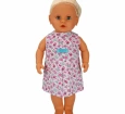 Lila Türkçe Konuşan Bebeğim 60 cm. 60011 - Sarışın-Pembe Çiçekli Elbise