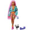 Barbie Extra Pembe Örgü Saçlı Bebek GXF09