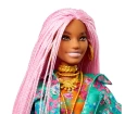 Barbie Extra Pembe Örgü Saçlı Bebek GXF09