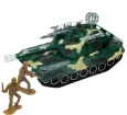 Sesli ve Işıklı Askeri Tank - Yeşil Kamuflaj