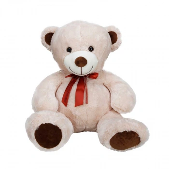 Kurdelalı Peluş Ayı 60 cm - Kırmızı Kurdelalı Peluş Ayı 60 Cm.