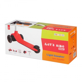 LC Lets Ride Işıklı ve 3 Tekerlekli Kırmızı Çocuk Scooter