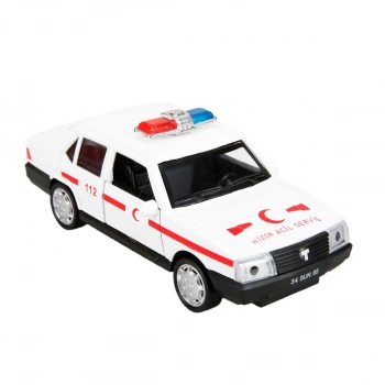 1:32 Sesli ve Işıklı Araba 13 cm. - Ambulans