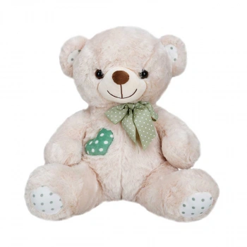 Kurdelalı Peluş Ayı 42 cm. - Yeşil Kurdelalı Peluş Ayı 42 Cm.
