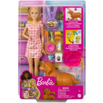 Barbie ve Yeni Doğan Köpekler Oyun Seti - HCK75