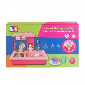 LC Pilli İnteraktif Lavabo Seti-Pembe