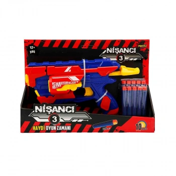 Nişancı 3 Sünger Dart Atan Silah