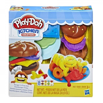 Play-Doh Mutfak Atölyesi Hamburger ve Patates Kızartması Seti -E5472