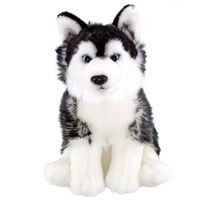 Floppy Siyah Husky Peluş Köpek 28 cm.