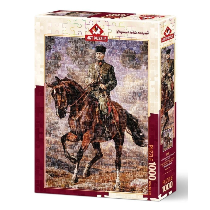 Atatürk Sakarya İsimli Atıyla Kolaj 1000 Parça Puzzle