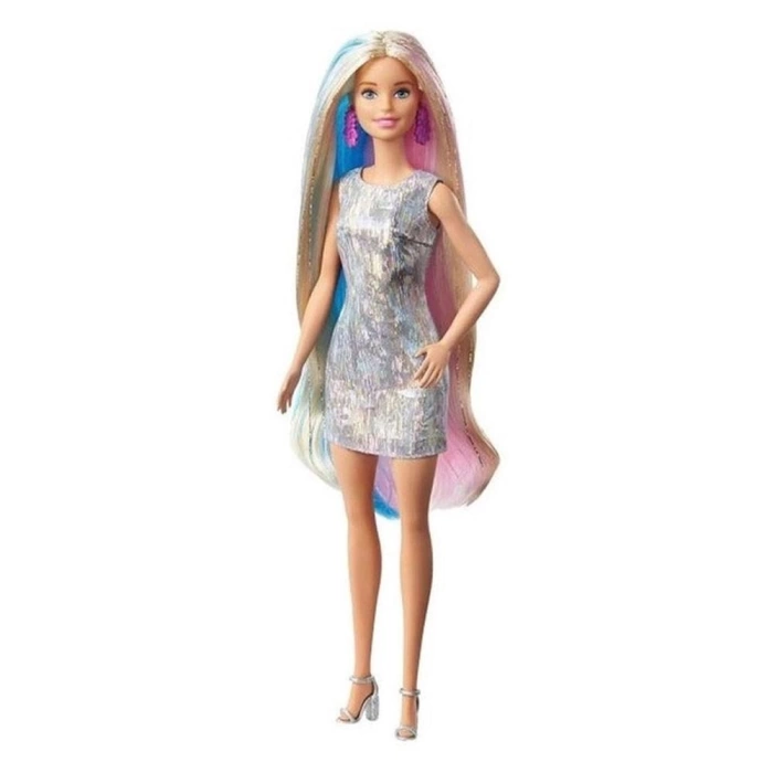 Barbie Rengarenk Saçlar Bebeği GHN04