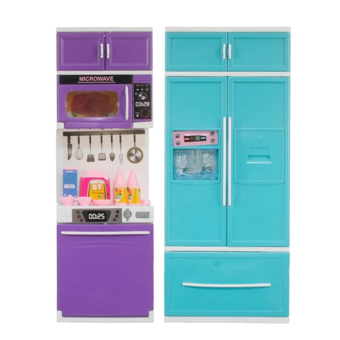 Karlar Ülkesi 2li Mutfak Seti Buzdolabı - Bulaşık Makinesi