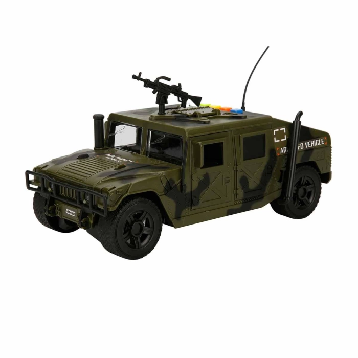 Sesli ve Işıklı Askeri Hummer Jeep - Yeşil