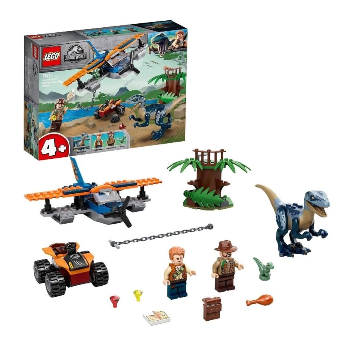 LEGO Jurassic World Velociraptor Uçakla Kurtarma Görevi-75942