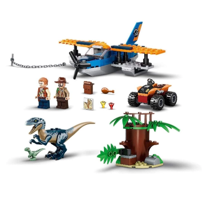 LEGO Jurassic World Velociraptor Uçakla Kurtarma Görevi-75942