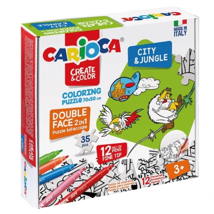 Carioca City End Jungle 70x50 cm Boyanabilir Puzzle