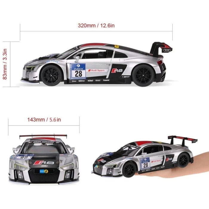 1:14 Audi R8 LMS Uzaktan Kumandalı Işıklı Araba