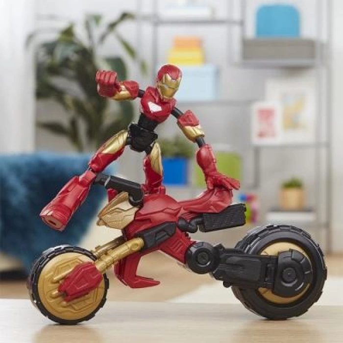 Avengers Bend & Flex Iron Man ve Motosikleti F0244